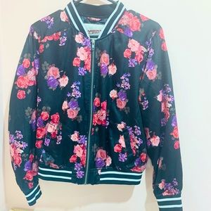 Vintage floral bomber jacket|Size M|